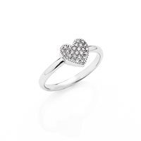 Ring Zanette Gioielli Woman in White Gold Diamante 0.13 Ct AN-2366-8 - AN-2366-8